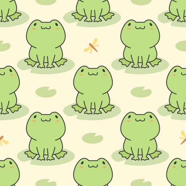 Фон с мультяшными лягушками