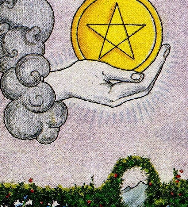 Туз пентаклей Райдер Уэйт