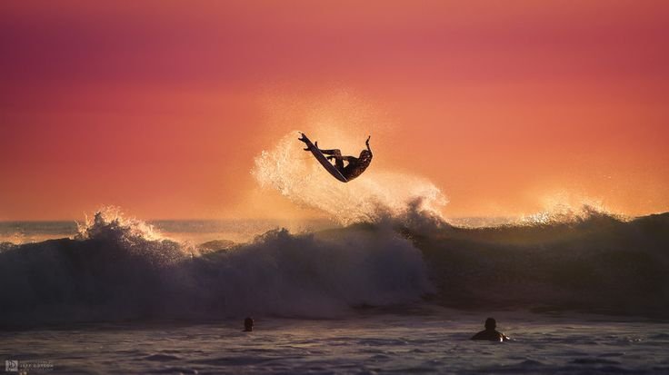 Серфинг на закате