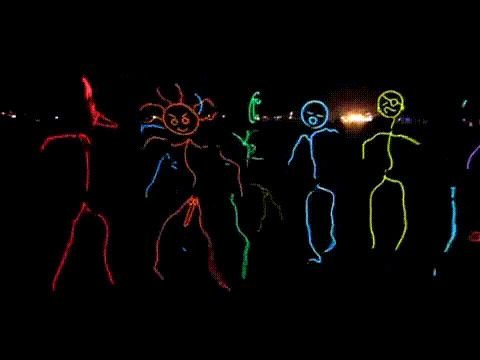 Неоновое шоу анимация