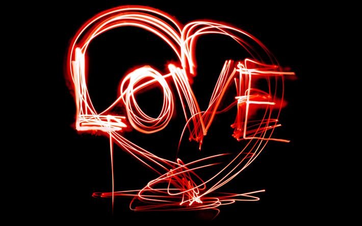 Неон на черном фоне