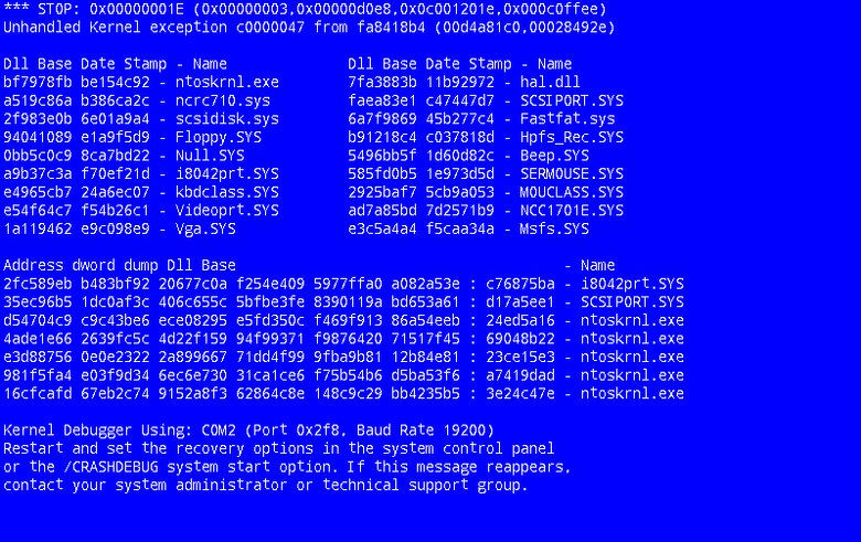 Голубой экран смерти виндовс 10