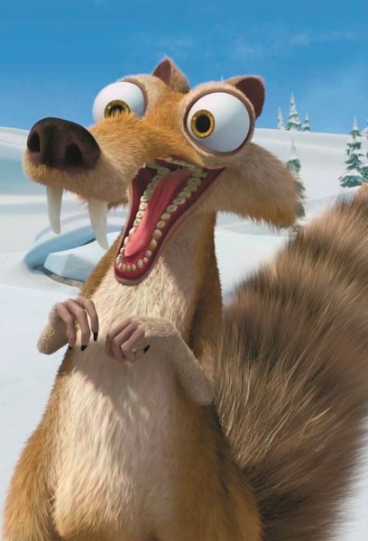 Саблезубая белка Скрат из ледникового периода