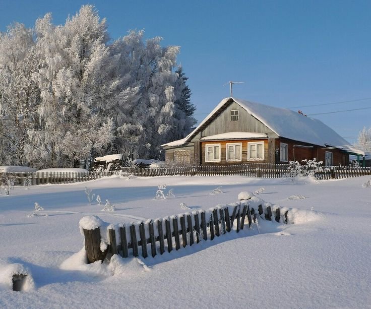 Зима в деревне