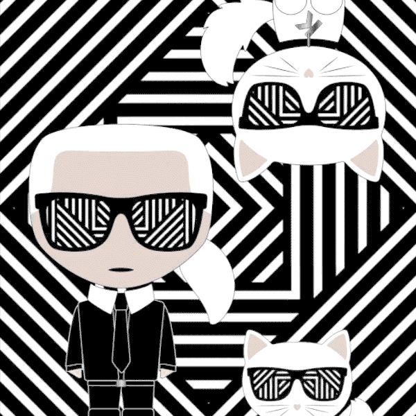 Карл Лагерфельд мультяшный