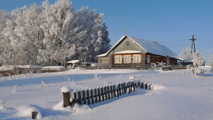 Зимняя деревня