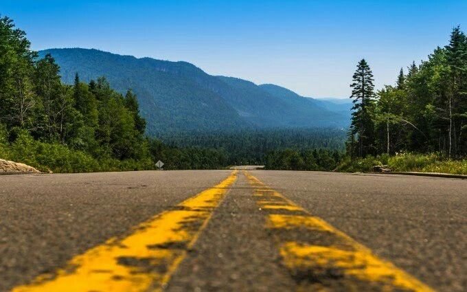 Дорога лес горы