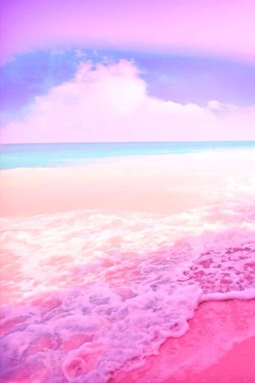Море пляж розовый