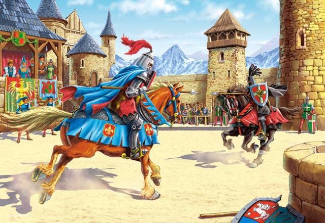 Средневековый турнир рыцарей