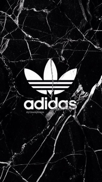 Адидас на черном фоне