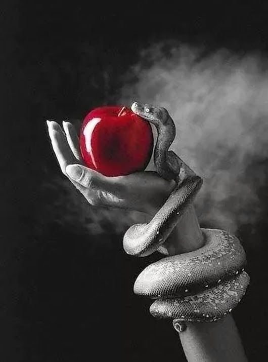 Змея с яблоком