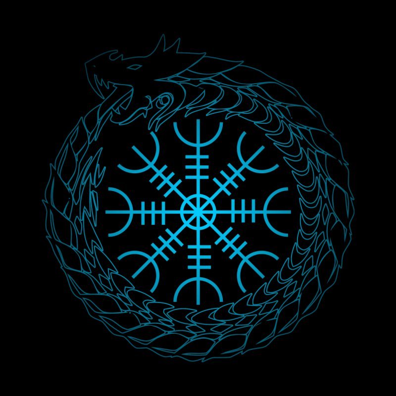 Скандинавский шлем ужаса руна Агисхьяльм