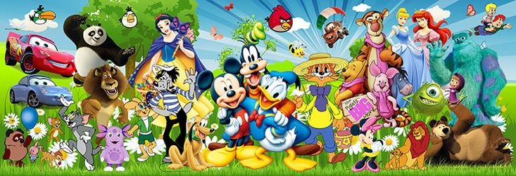 Персонажи из разных мультфильмов