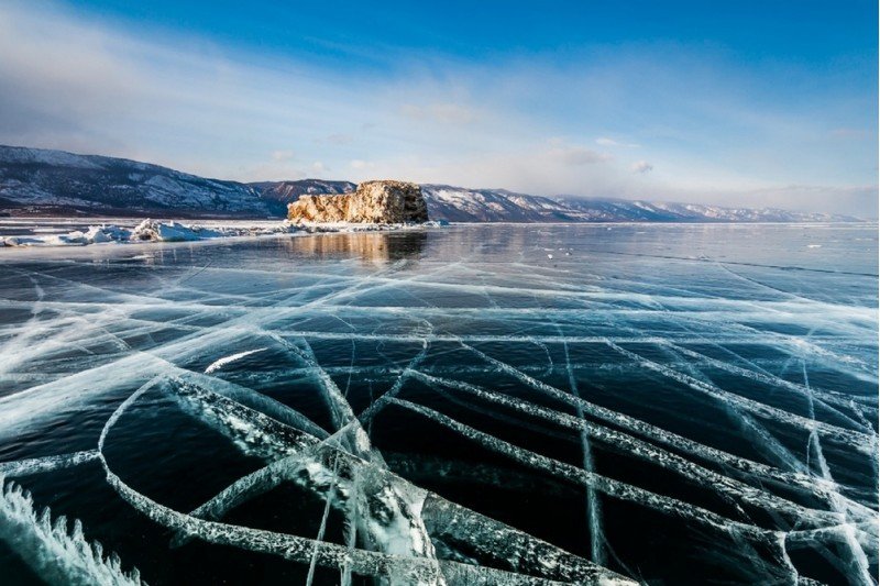 Замерзшее озеро Байкал
