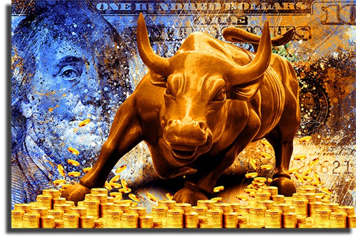 Картина золотой бык