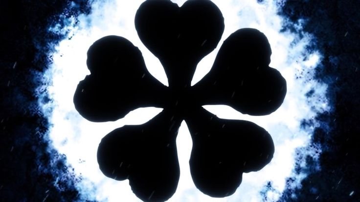 Черный пятилистный Клевер аниме