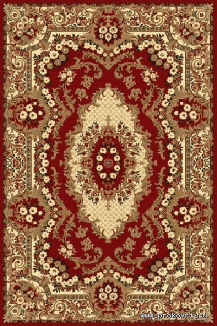 Ковер красный с узорами