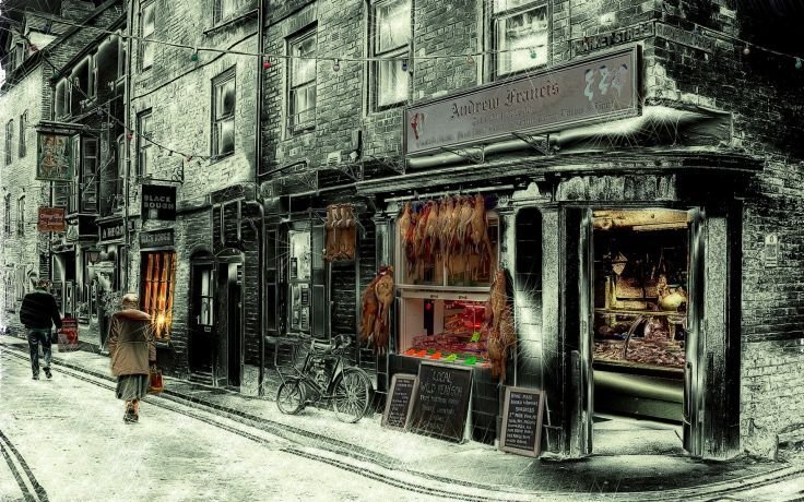 Лондон 19 век Бейкер стрит цветы