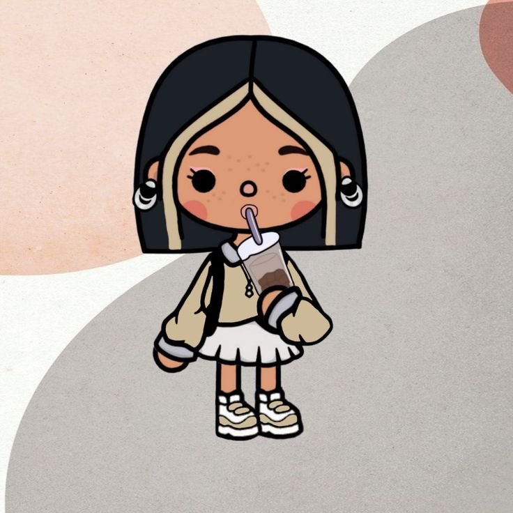 Рисунки для срисовки тока бока девочки