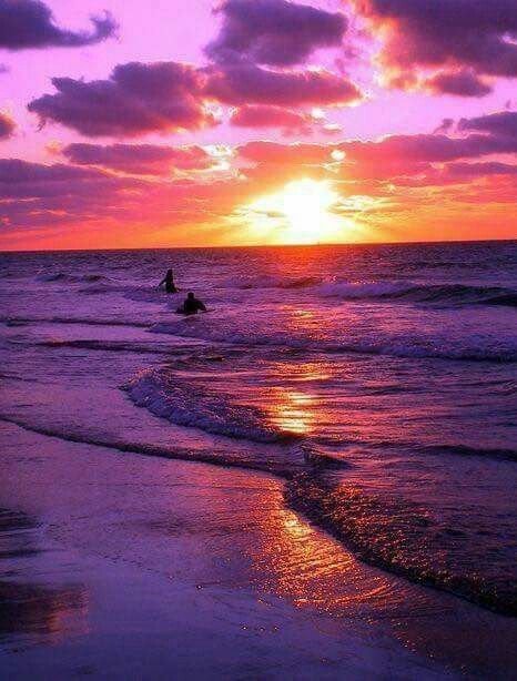 Закат на море