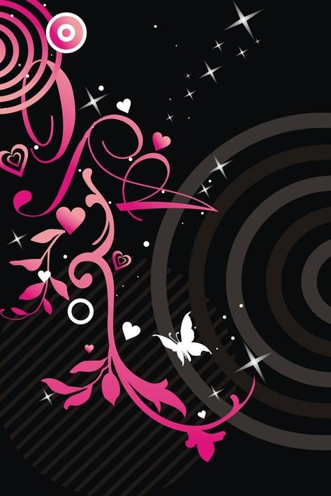 Розово черные обои