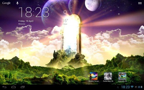 Живые обои меняются от времени суток