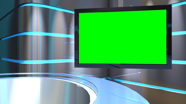 Студия новости с экраном