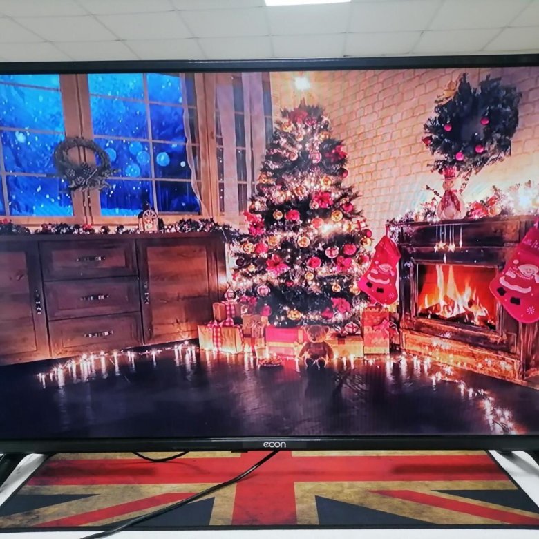 Новогодний фон у камина