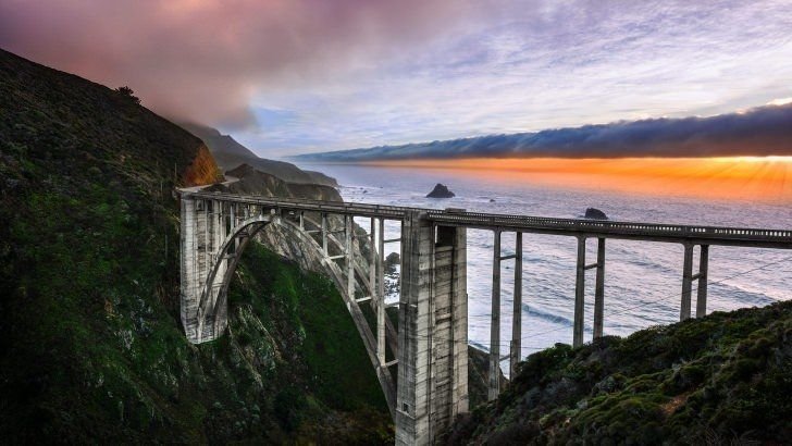Мост Биксби крик. Калифорния. США.