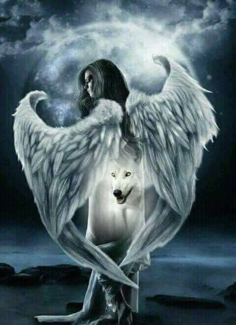 Девушка ангел с крыльями