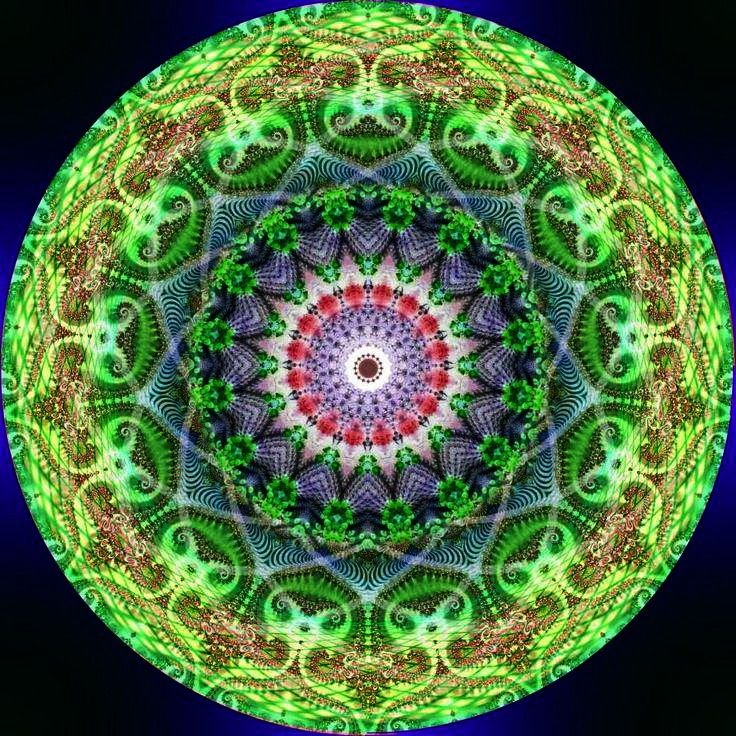 Мандала зеленая