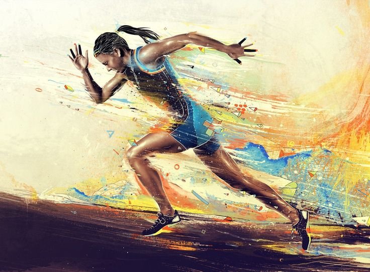 Спортсмены в движении