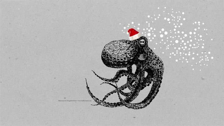 Обои Минимализм осьминог