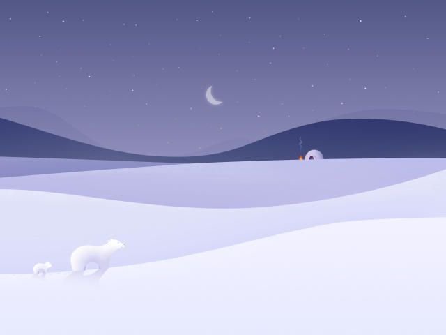 Снег Минимализм