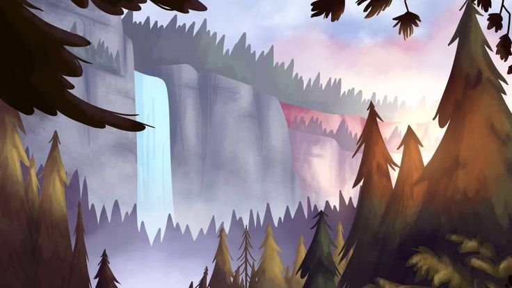 Гравити Фолз водопад