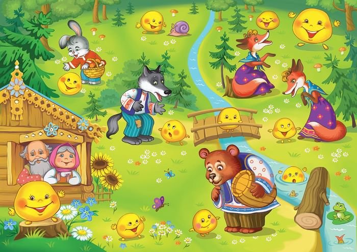 Иллюстрация к сказке Колобок