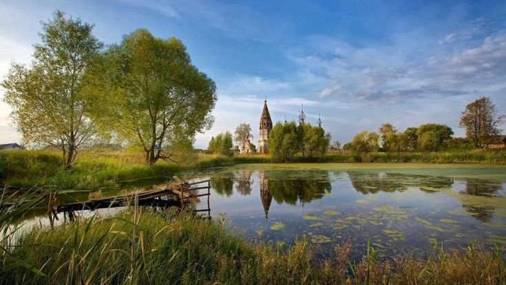 Ярославская область деревня река Церковь