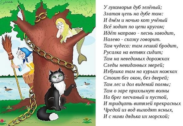 Сказка Пушкина Золотая цепь на дубе том