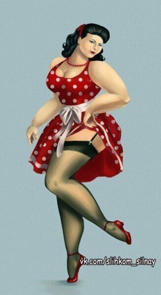 Пин ап полные женщины