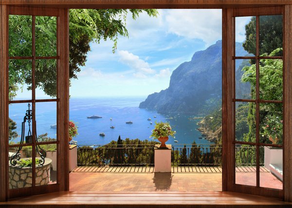 Вид с террасы на горы