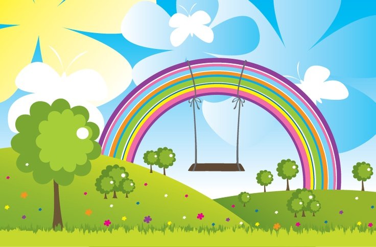Радуга мультяшная