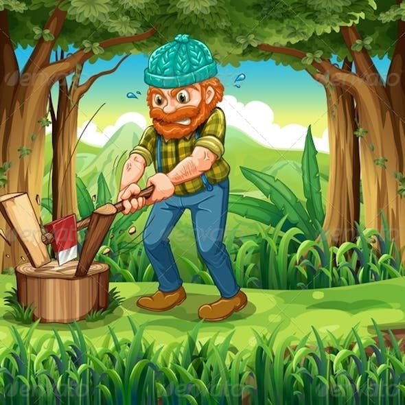 Лесник в лесу для дошкольников