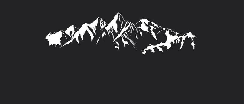 Горы на черном фоне рисунок