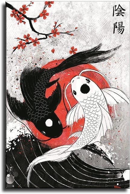 Карпы кои Инь и Янь