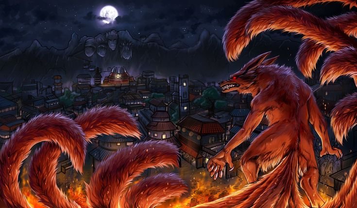 Девятихвостый демон Лис арт