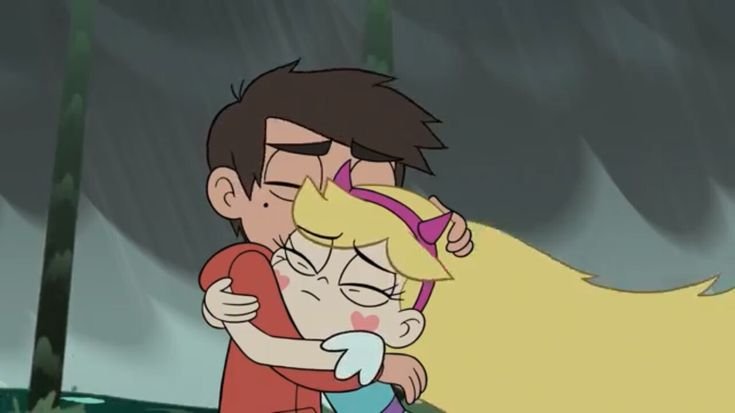 Стар Баттерфляй и Марко обнимашки