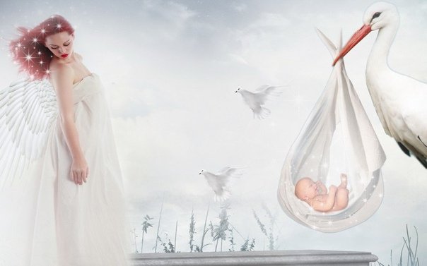 Фон рождение девочки