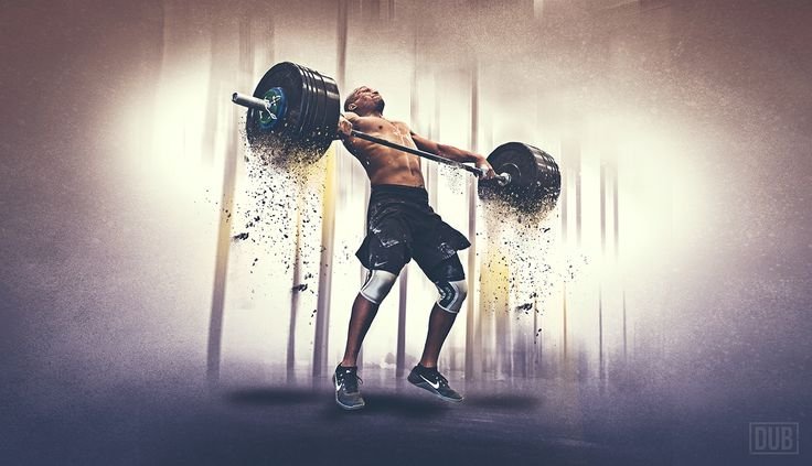 Спортсмен со штангой