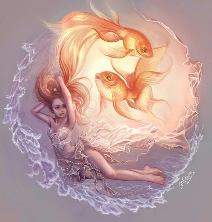 Арты знаков зодиака рыбы