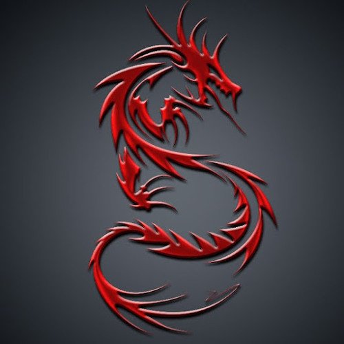 Дракон красно черный